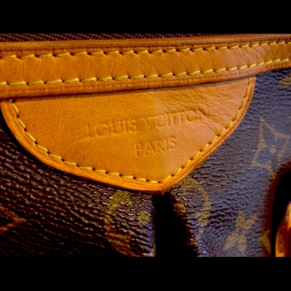 Louis VUITTON Palermo Monogram Shoulder Bag, Brown